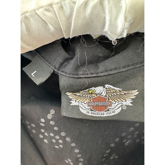 HARLEY DAVIDSON Women’s Sleeveless Shirt Black Studded Embellished | Size Large - Picture 5 of 6